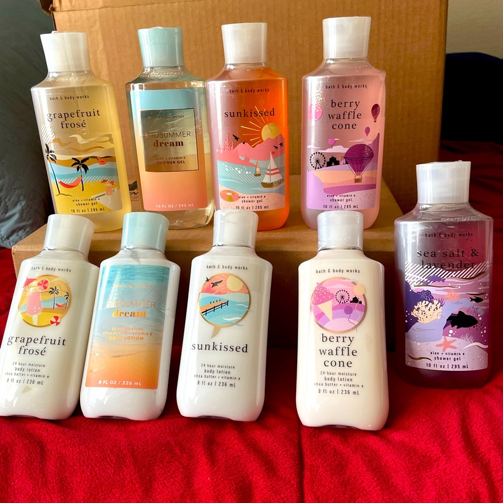 Bath and Body Works Lotion and Shower Gel Lot